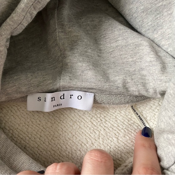 Sandro just love u grey hoodie size 1 - Picture 5 of 8
